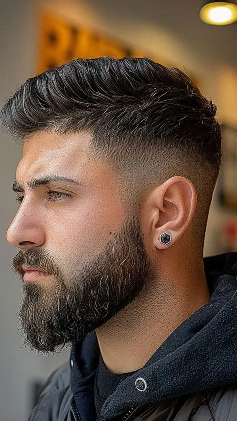 Acabamento profissional de barba